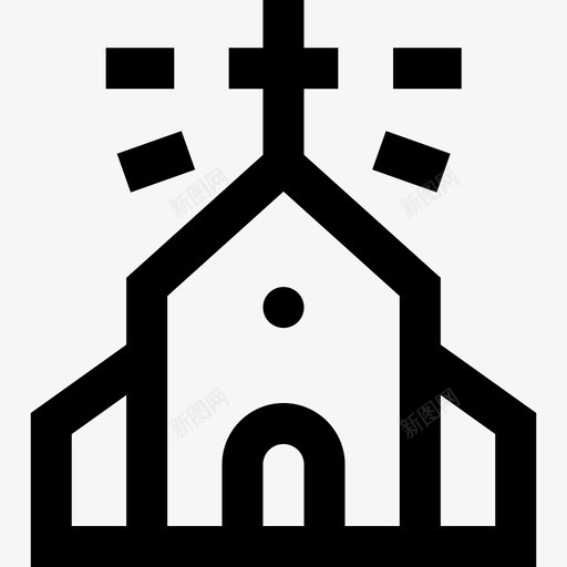 教堂复活节23直系图标svg_新图网 https://ixintu.com 复活节23 教堂 直系