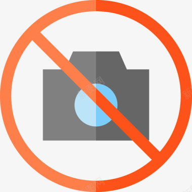 禁止拍照禁止信号平面图图标图标