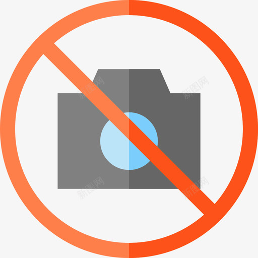 禁止拍照禁止信号平面图图标svg_新图网 https://ixintu.com 平面图 禁止信号 禁止拍照