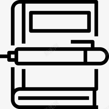 笔记本办公工具4线性图标图标