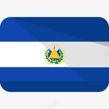萨尔瓦多国旗5平坦图标图标