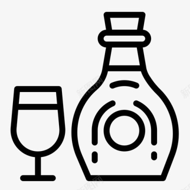 白兰地alcoho酒精饮料图标图标