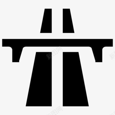 高速公路行车道双车道图标图标