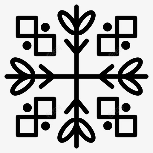 雪花圣诞节冰冻图标svg_新图网 https://ixintu.com 冬天 冰 冰冻 圣诞节 雪花