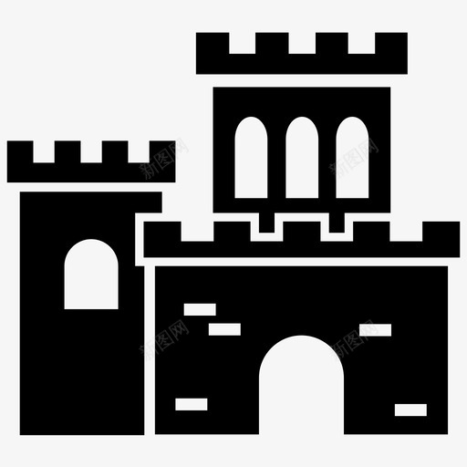 沃里克城堡贝利城堡中世纪防御工事图标svg_新图网 https://ixintu.com 中世纪城堡实心图标 中世纪防御工事 沃里克城堡 英国防御工事 莫特城堡 贝利城堡