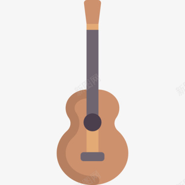 吉他夏季9扁平图标图标