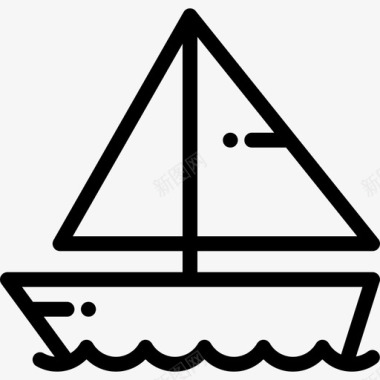 帆船水手2直线型图标图标