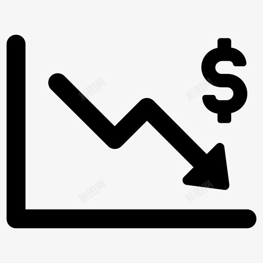 危机减少赤字图标svg_新图网 https://ixintu.com 减少 危机 市场 损失 赤字 金融危机