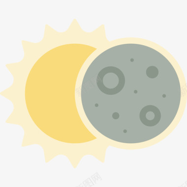 日食79号天气平坦图标图标