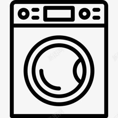 洗衣机家用电器6台直列式图标图标