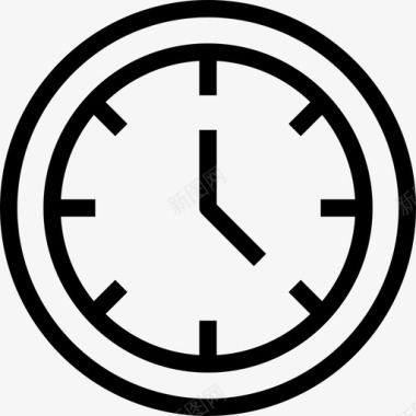时钟商业191直线型图标图标