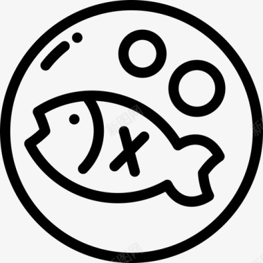 鱼亚洲餐厅2线性图标图标