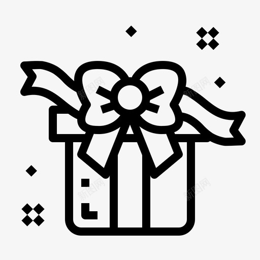 礼物圣诞节丝带图标svg_新图网 https://ixintu.com 丝带 圣诞节 礼物