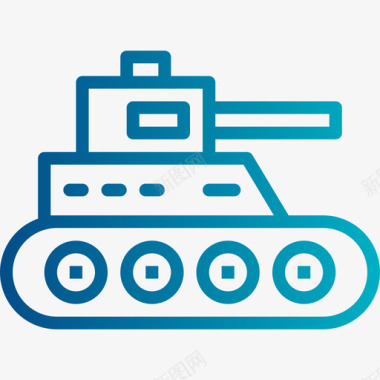 坦克玩具25梯度图标图标