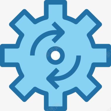 齿轮工业7蓝色图标图标
