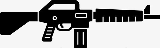 步枪突击自动图标svg_新图网 https://ixintu.com 战争 战争游戏 步枪 武器 突击 自动