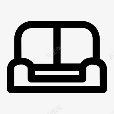 双人沙发椅沙发床家具图标图标