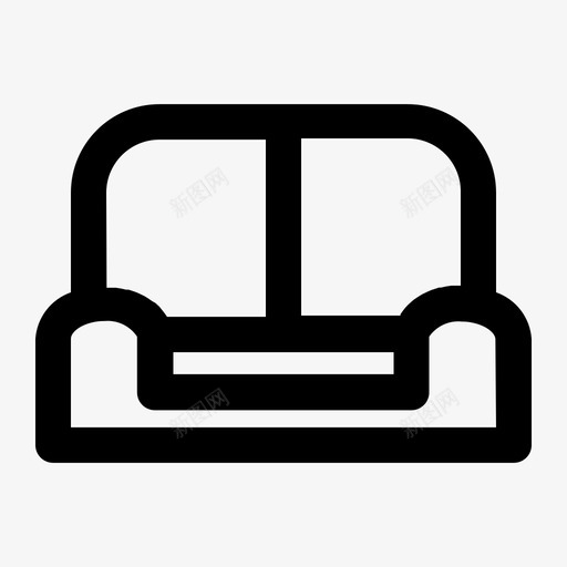 双人沙发椅沙发床家具图标svg_新图网 https://ixintu.com 休息室 双人沙发椅 家具 沙发床