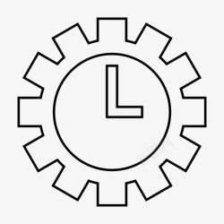 工作时发出工作时间时钟时间图标高清图片
