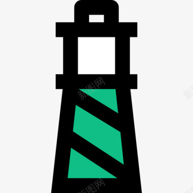 灯塔航海8线型颜色图标图标