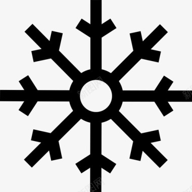 雪花圣诞饰品4线状图标图标
