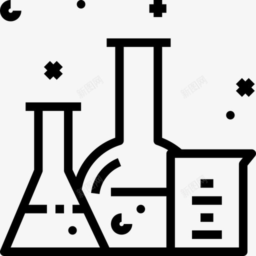 化学科学40线性图标svg_新图网 https://ixintu.com 化学 科学40 线性