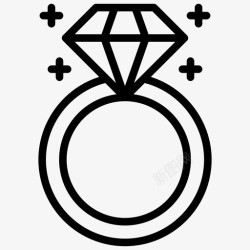 钻石宝石戒指钻石戒指宝石戒指珠宝戒指图标高清图片