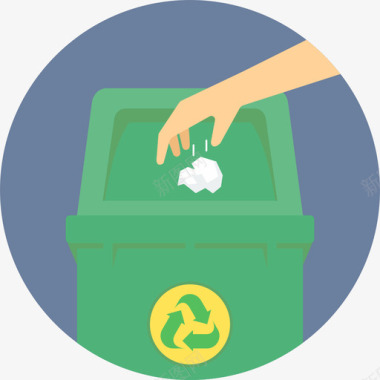 回收箱生态40扁平图标图标