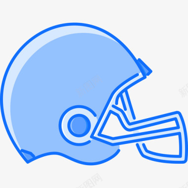头盔运动装备7蓝色图标图标