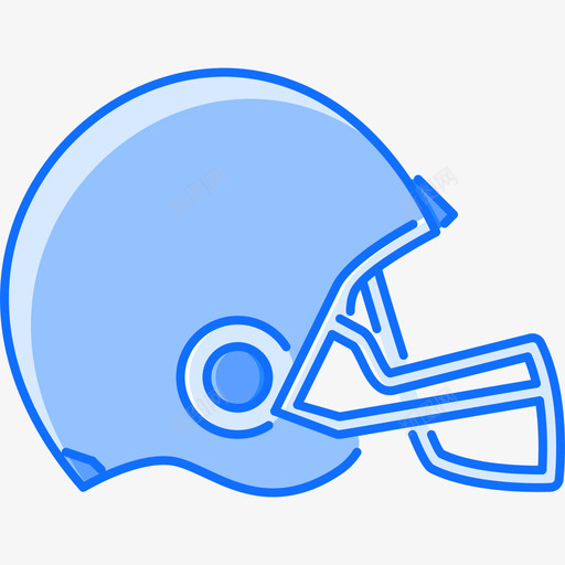 头盔运动装备7蓝色图标svg_新图网 https://ixintu.com 头盔 蓝色 运动装备7