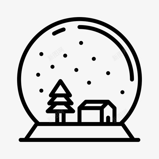 雪球装饰家居装饰图标svg_新图网 https://ixintu.com 冬季 圣诞节 家居装饰 装饰 雪球