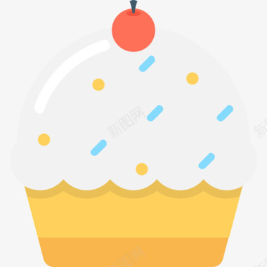 纸杯蛋糕派对和庆祝2扁平图标图标