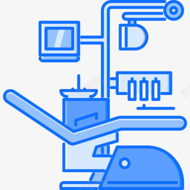 牙医医学13蓝色图标图标