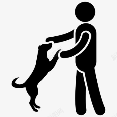 狗训练狗训练师服从训练图标图标