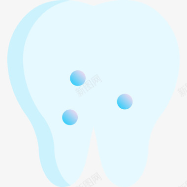 牙齿牙齿3蓝色图标图标