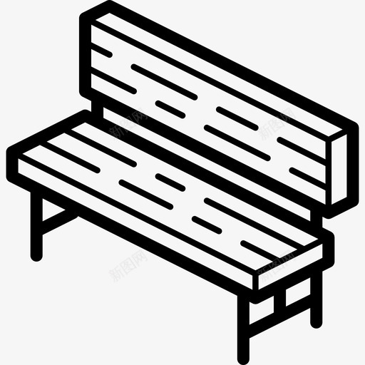 长凳家具40直线型图标svg_新图网 https://ixintu.com 家具40 直线型 长凳