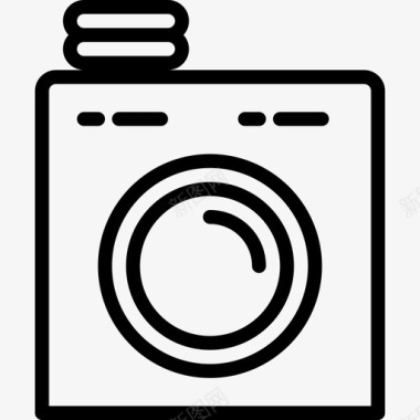 洗衣房家用电器6台直列式图标图标