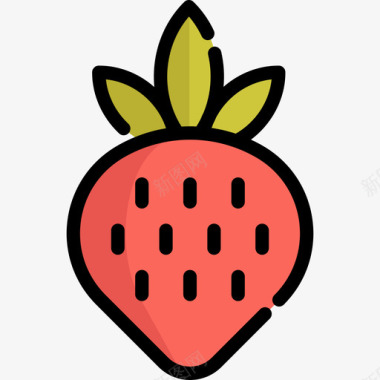 草莓13号春线形颜色图标图标