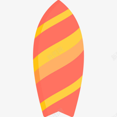 冲浪板暑假6平坦图标图标