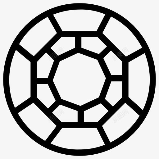 钻石水晶宝石图标svg_新图网 https://ixintu.com 宝石 水晶 石头 钻石 钻石线图标