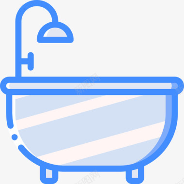 浴缸家具61蓝色图标图标