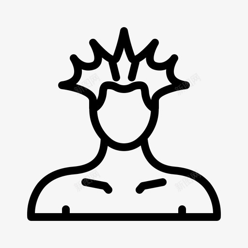 男士发型理发师模特图标svg_新图网 https://ixintu.com 模特 理发师 男士发型
