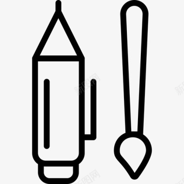 钢笔办公文具3直线型图标图标