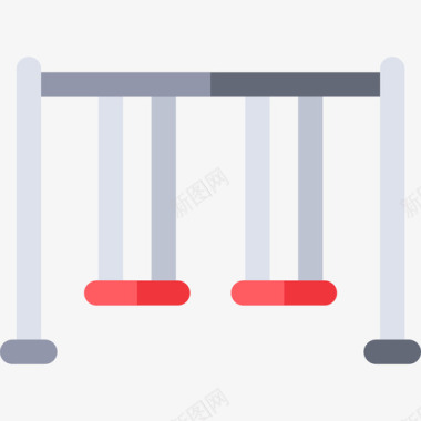 秋千游乐场29平坦图标图标
