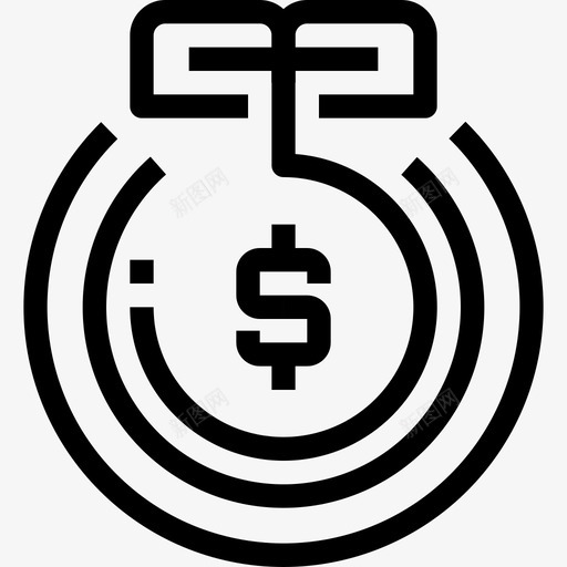 货币银行和金融3线性图标svg_新图网 https://ixintu.com 线性 货币 银行和金融3