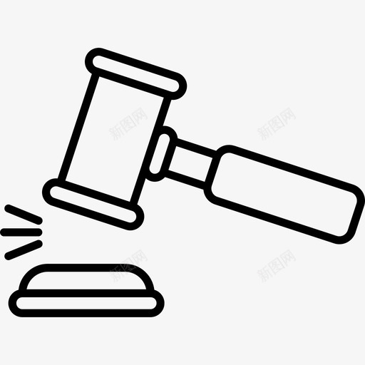 拍卖法律和法律4线性图标svg_新图网 https://ixintu.com 拍卖 法律和法律4 线性