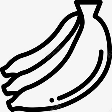 香蕉健康食品9直系图标图标