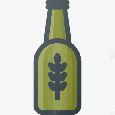 啤酒文化社区线性色彩图标图标