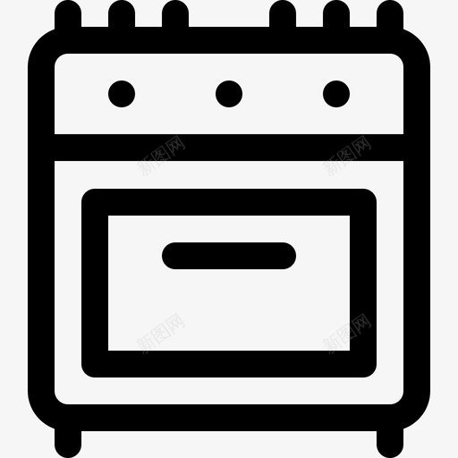 烤箱家装4线性图标svg_新图网 https://ixintu.com 家装4 烤箱 线性