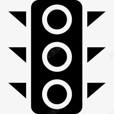 红绿灯3号车实心图标图标